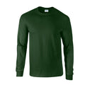 Forest Green - Front - Gildan Unisex Adult Ultra Cotton Long-Sleeved T-Shirt