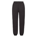 Black - Front - Fruit of the Loom Childrens-Kids Premium Elasticated Cuff Jogging Bottoms