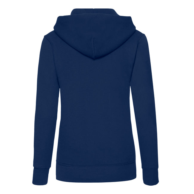 Navy - Back - Fruit of the Loom Womens-Ladies Classic Hoodie