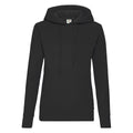 Black - Front - Fruit of the Loom Womens-Ladies Classic Hoodie