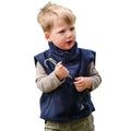 Navy - Back - Result Childrens-Kids Fleece Gilet