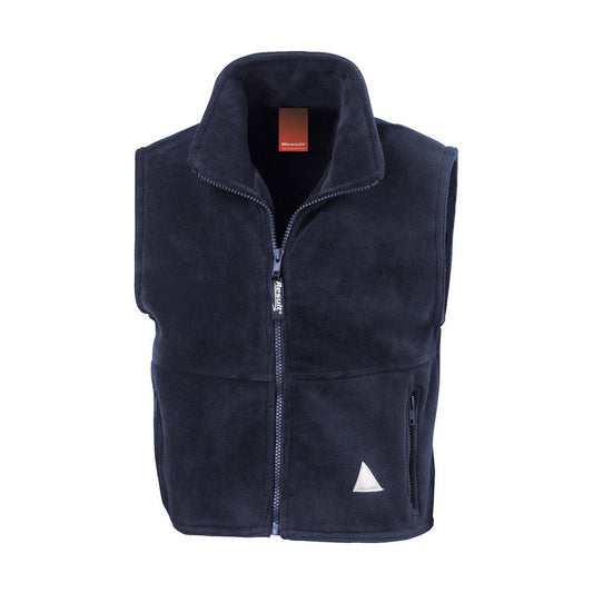 Navy - Front - Result Childrens-Kids Fleece Gilet