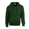 Forest Green - Front - Gildan Unisex Adult Heavy Blend Full Zip Hoodie