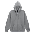 Sports Grey - Front - Gildan Mens Softstyle Midweight Full Zip Hoodie