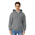 Sports Grey - Back - Gildan Mens Softstyle Midweight Full Zip Hoodie
