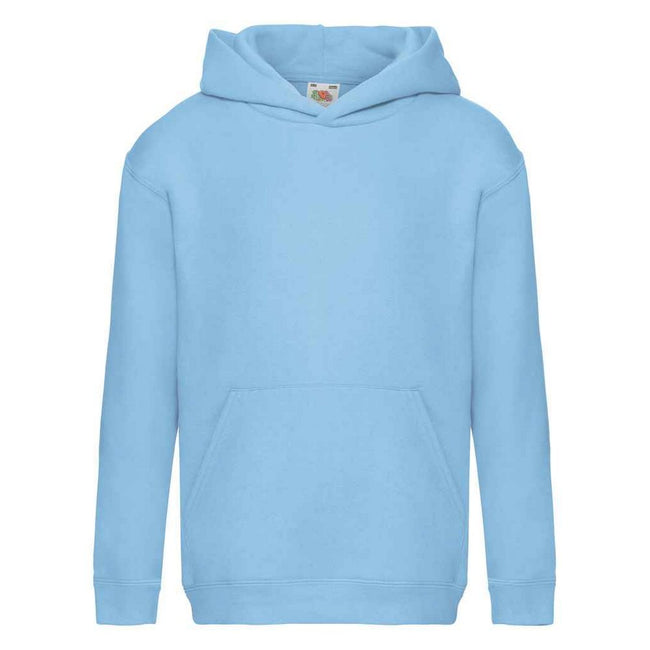 Sky Blue - Front - Fruit of the Loom Childrens-Kids Premium Hoodie