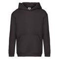 Black - Front - Fruit of the Loom Childrens-Kids Premium Hoodie