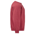 Heather Red - Side - Fruit of the Loom Mens Classic Raglan Jumper