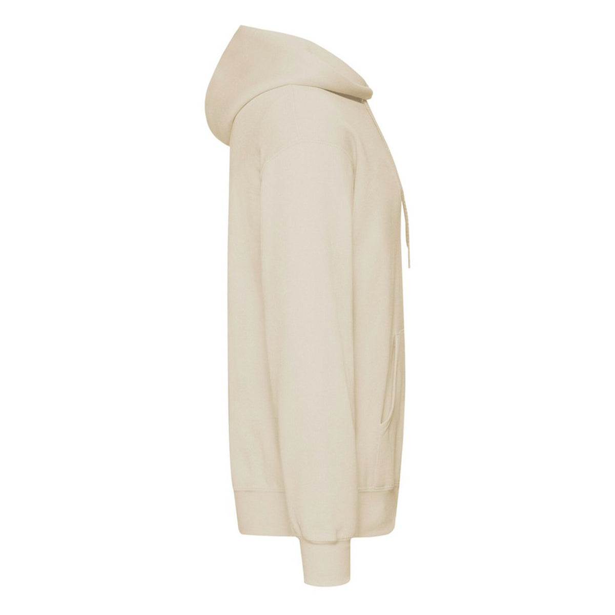 Natural - Side - Fruit of the Loom Mens Classic Hoodie