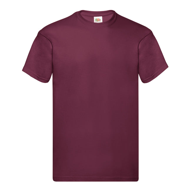 Burgundy - Front - Fruit Of The Loom Mens Original T-Shirt