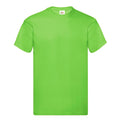 Lime Green - Front - Fruit Of The Loom Mens Original T-Shirt