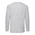 Heather Grey - Back - Fruit of the Loom Mens Valueweight Heather Long-Sleeved T-Shirt