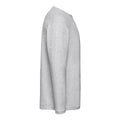 Heather Grey - Side - Fruit of the Loom Mens Valueweight Heather Long-Sleeved T-Shirt