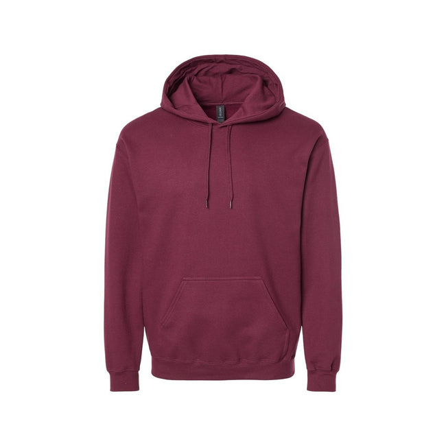 Maroon - Front - Gildan Unisex Adult Softstyle Fleece Midweight Hoodie