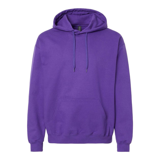 Purple - Front - Gildan Unisex Adult Softstyle Fleece Midweight Hoodie