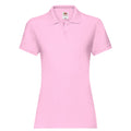 Light Pink - Front - Fruit of the Loom Womens-Ladies Premium Plain Polo Shirt