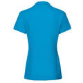 Azure Blue - Back - Fruit of the Loom Womens-Ladies Premium Plain Polo Shirt