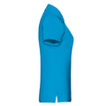 Azure Blue - Side - Fruit of the Loom Womens-Ladies Premium Plain Polo Shirt