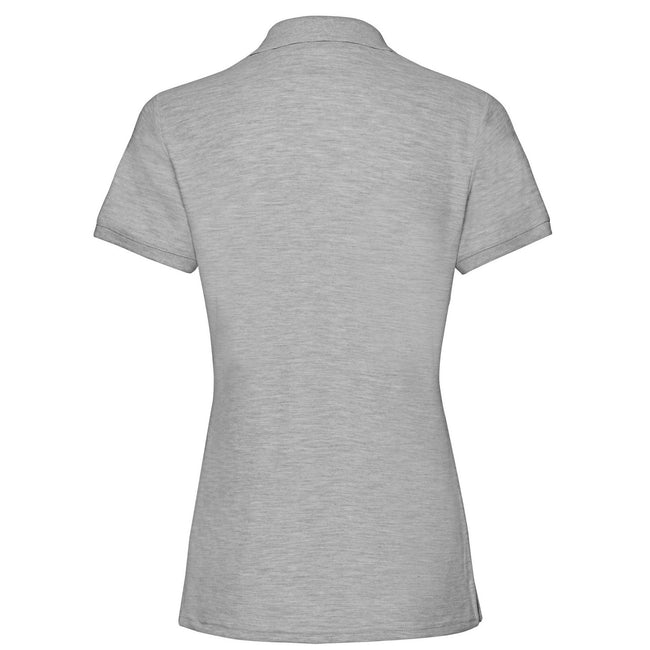 Athletic Heather - Back - Fruit of the Loom Womens-Ladies Premium Plain Polo Shirt