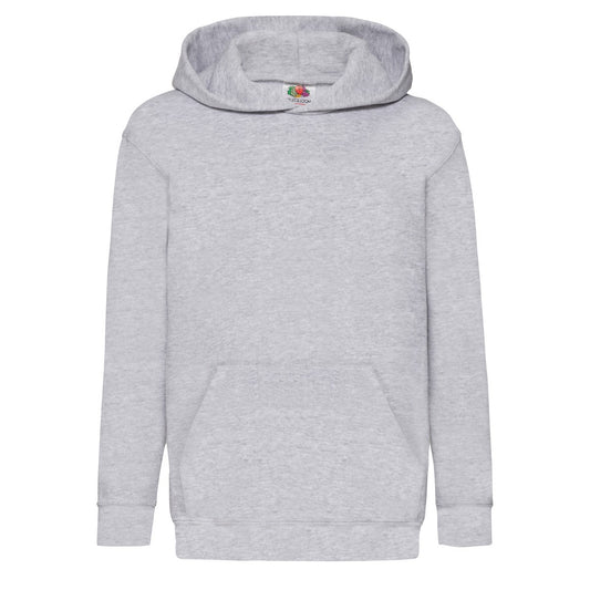 Heather Grey - Front - Fruit of the Loom Childrens-Kids Classic 260 Hoodie