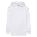 White - Front - Fruit of the Loom Childrens-Kids Classic 260 Hoodie