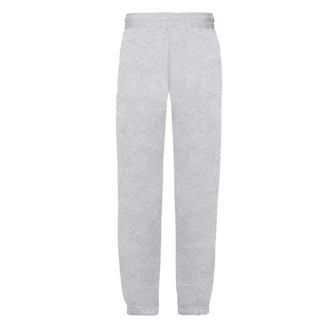 Heather Grey - Back - Fruit Of The Loom Childrens-Kids Premium Heather Elasticated Cuff Jogging Bottoms
