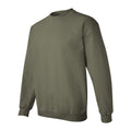Military Green - Side - Gildan Unisex Adult Heavy Blend Crew Neck Sweatshirt