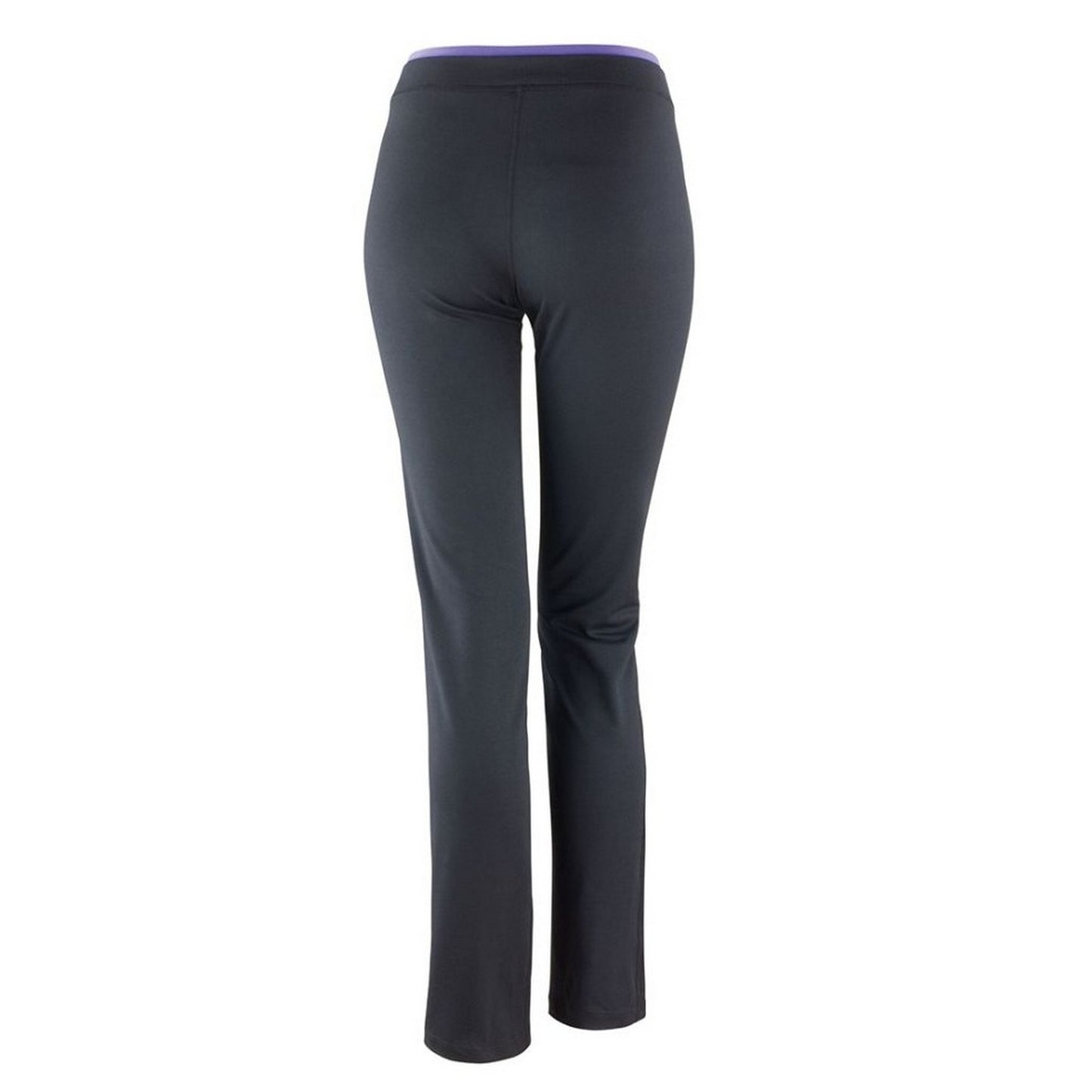 Black-Lavender - Back - Spiro Womens-Ladies Fitness Trousers