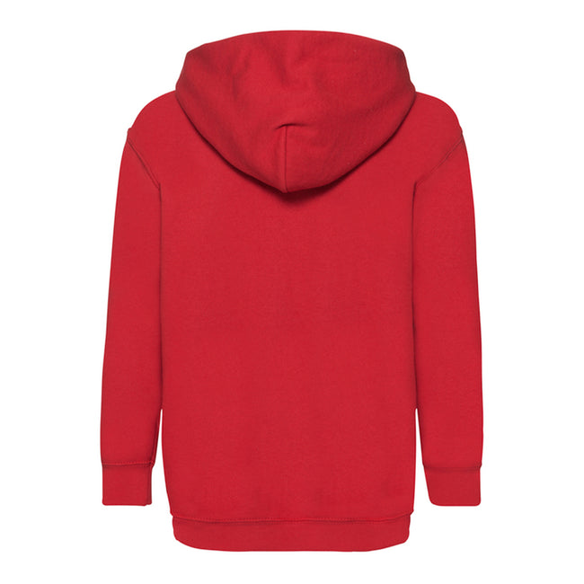 Red - Back - Fruit of the Loom Childrens-Kids Lightweight Hoodie