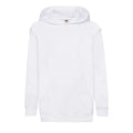 White - Front - Fruit of the Loom Childrens-Kids Lightweight Hoodie