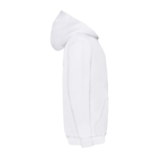 White - Side - Fruit of the Loom Childrens-Kids Lightweight Hoodie