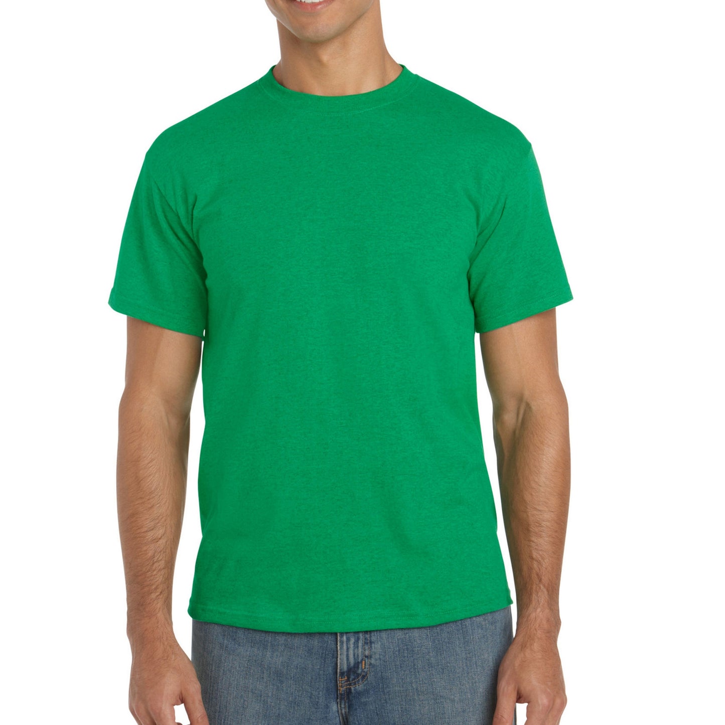 Antique Irish Green - Side - Gildan Unisex Adult Heavy Cotton T-Shirt