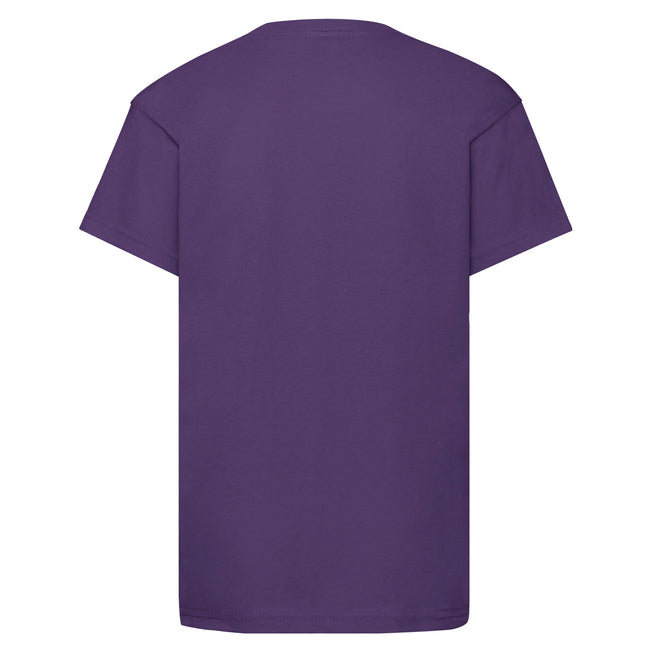 Purple - Back - Fruit of the Loom Childrens-Kids Original T-Shirt