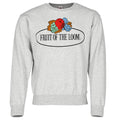 Heather Grey - Front - Fruit of the Loom Mens Vintage Logo Printed Sweatshirt