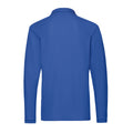 Royal Blue - Back - Fruit of the Loom Mens Premium Long-Sleeved Polo Shirt