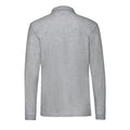 Athletic Heather - Back - Fruit of the Loom Mens Premium Long-Sleeved Polo Shirt