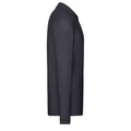 Deep Navy - Side - Fruit of the Loom Mens Premium Long-Sleeved Polo Shirt