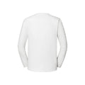 White - Back - Fruit of the Loom Mens Iconic 195 Premium Ringspun Cotton Long-Sleeved T-Shirt