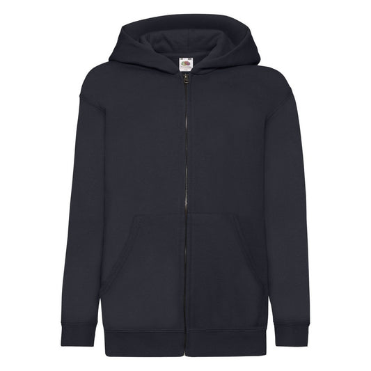 Deep Navy - Front - Fruit of the Loom Childrens-Kids Classic Hooded Jacket