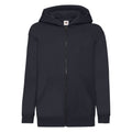 Deep Navy - Front - Fruit of the Loom Childrens-Kids Classic Hooded Jacket