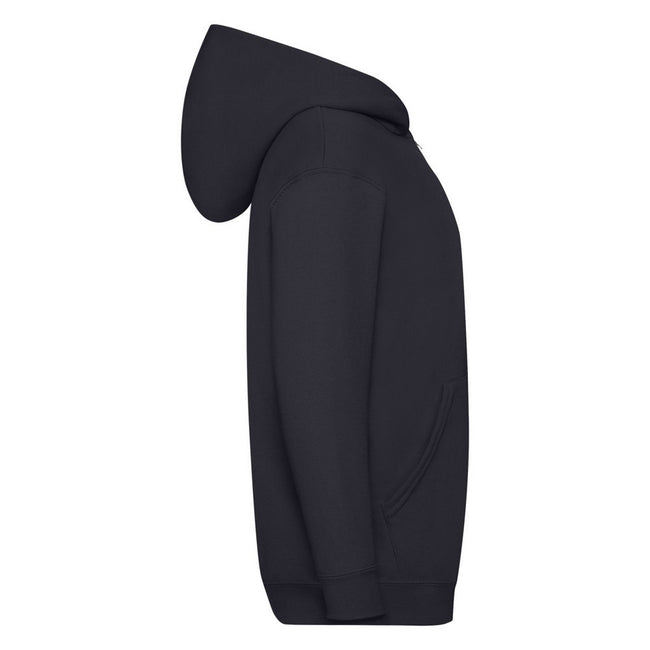 Deep Navy - Side - Fruit of the Loom Childrens-Kids Classic Hooded Jacket