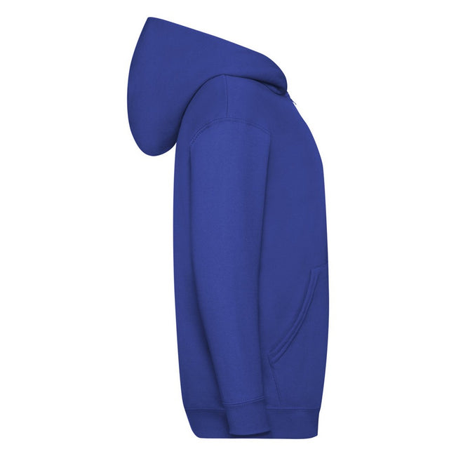 Royal Blue - Side - Fruit of the Loom Childrens-Kids Classic Hooded Jacket