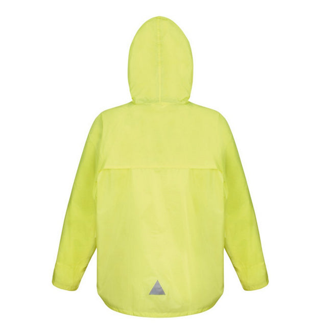 Fluorescent Yellow - Back - Result Mens Waterproof Jacket And Trousers Set