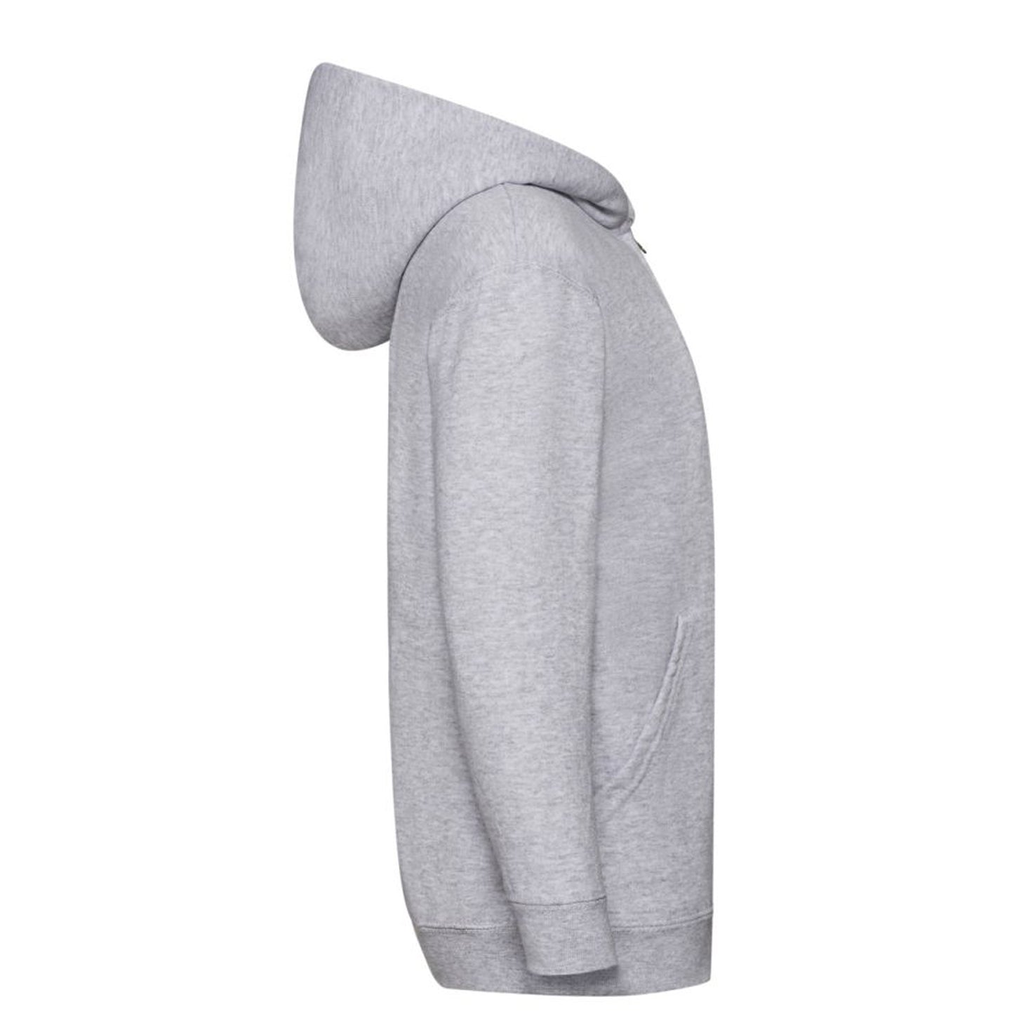 Heather Grey - Side - Fruit of the Loom Childrens-Kids Classic Heather Full Zip Hoodie