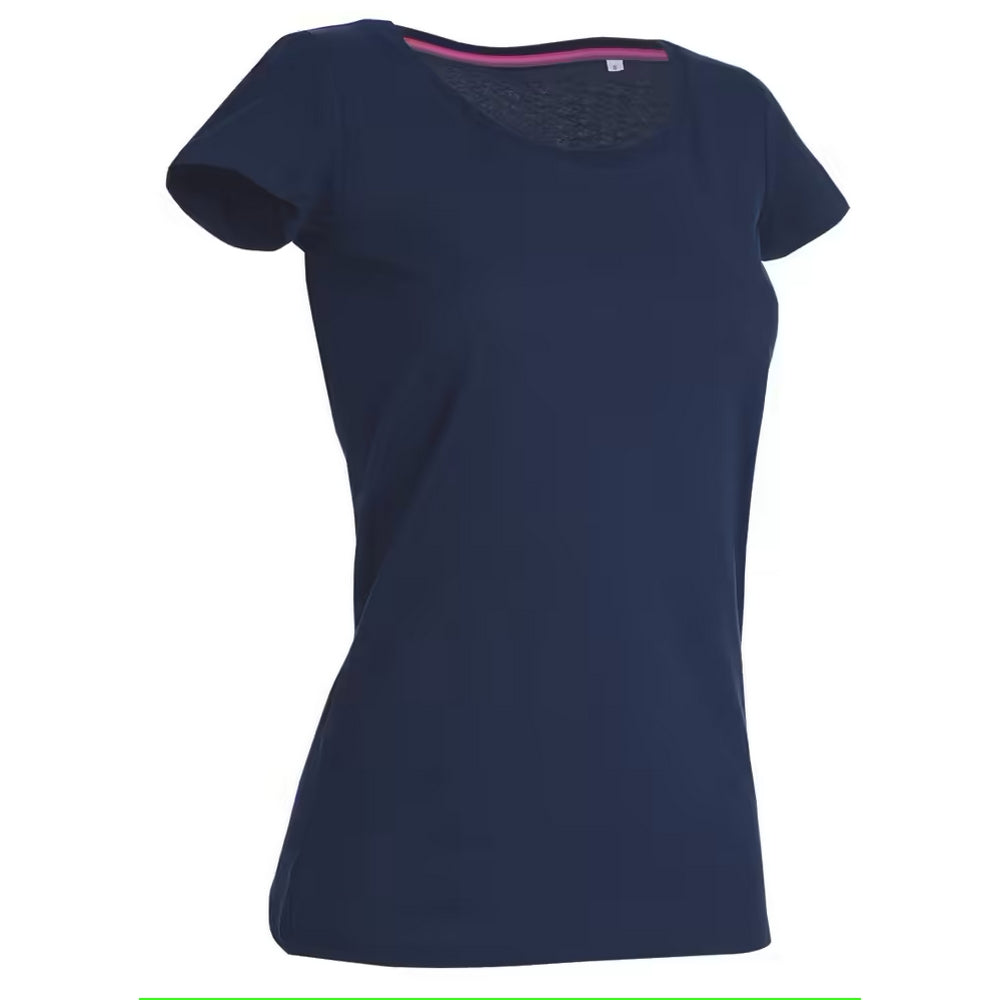 Marina Blue - Back - Stedman Womens-Ladies Claire Round Neck T-Shirt