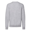 Heather Grey - Back - Fruit of the Loom Mens Lightweight Raglan Jumper