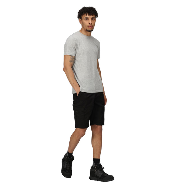 Black - Side - Regatta Mens Pro Cargo Shorts