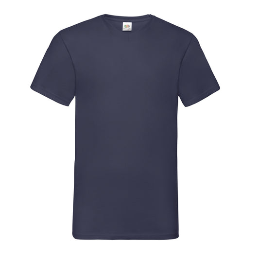 Deep Navy - Front - Fruit of the Loom Mens Valueweight V Neck T-Shirt