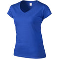 Royal - Side - Gildan Ladies Soft Style Short Sleeve V-Neck T-Shirt