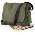 Vintage Military Green - Pack Shot - Quadra Vintage Canvas Despatch Bag - 14 Litres